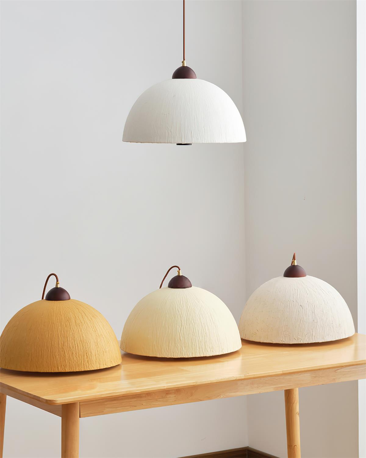 Doria Lampe Suspension Papier de Riz Texturé - Neutralighting