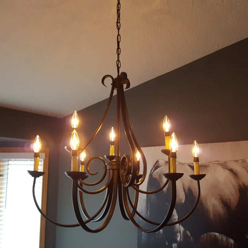 Cove Chandeliers Métal Laiton Industriel Vintage Salon - Neutralighting