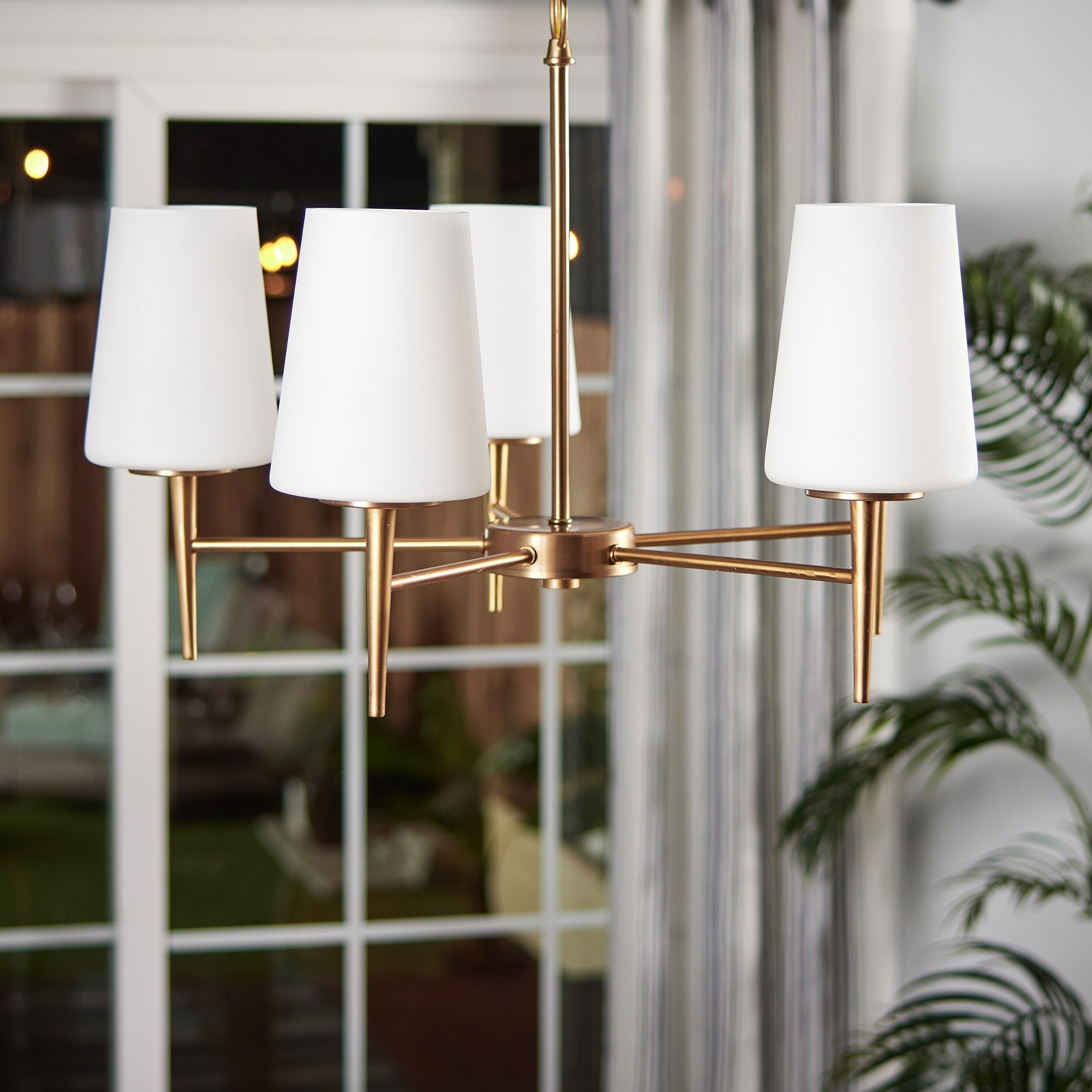 Gaze Chandelier Laiton Verre Élégance Vintage Salon - Neutralighting