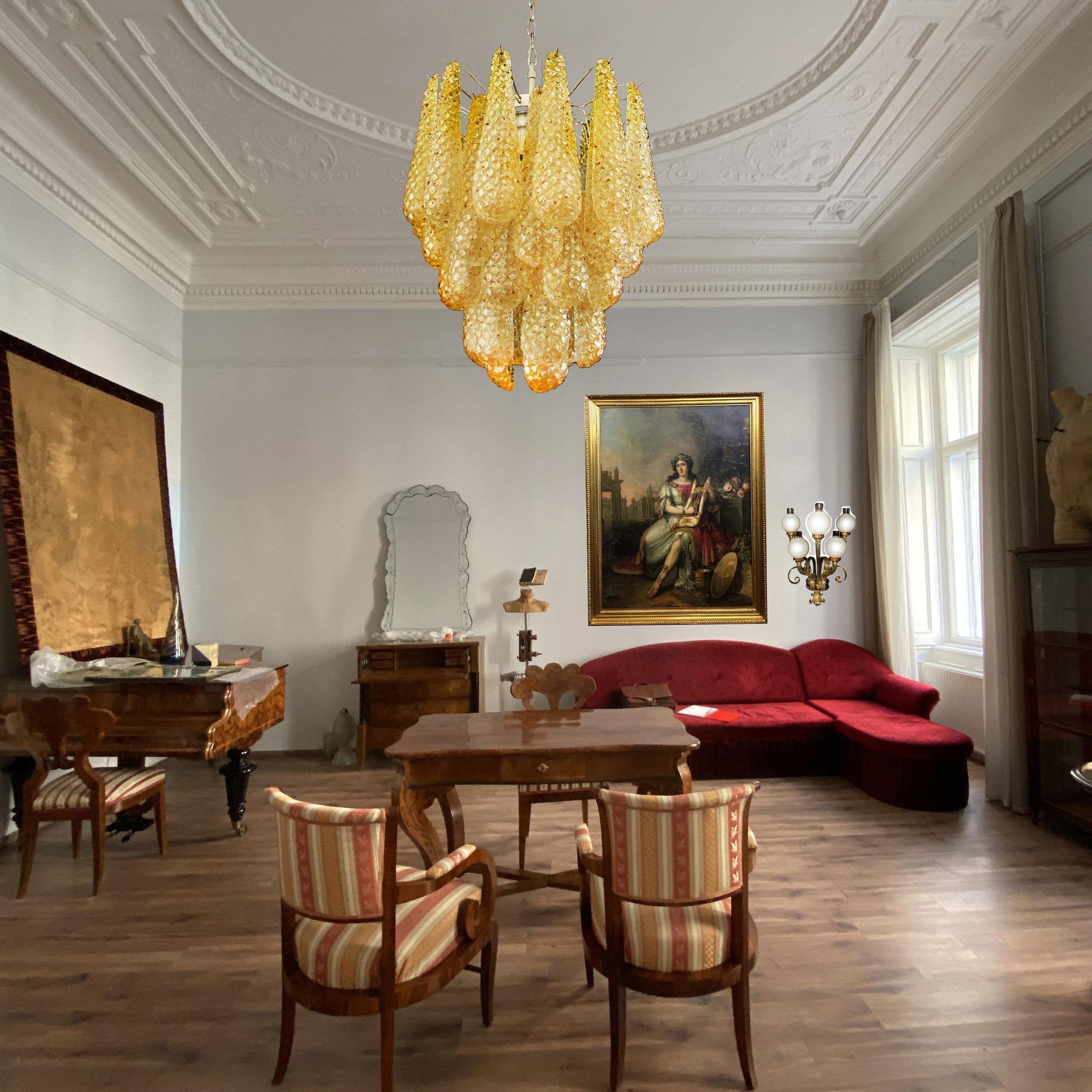 Inset Lustre Goutte Murano Métal Verre Premium - Neutralighting