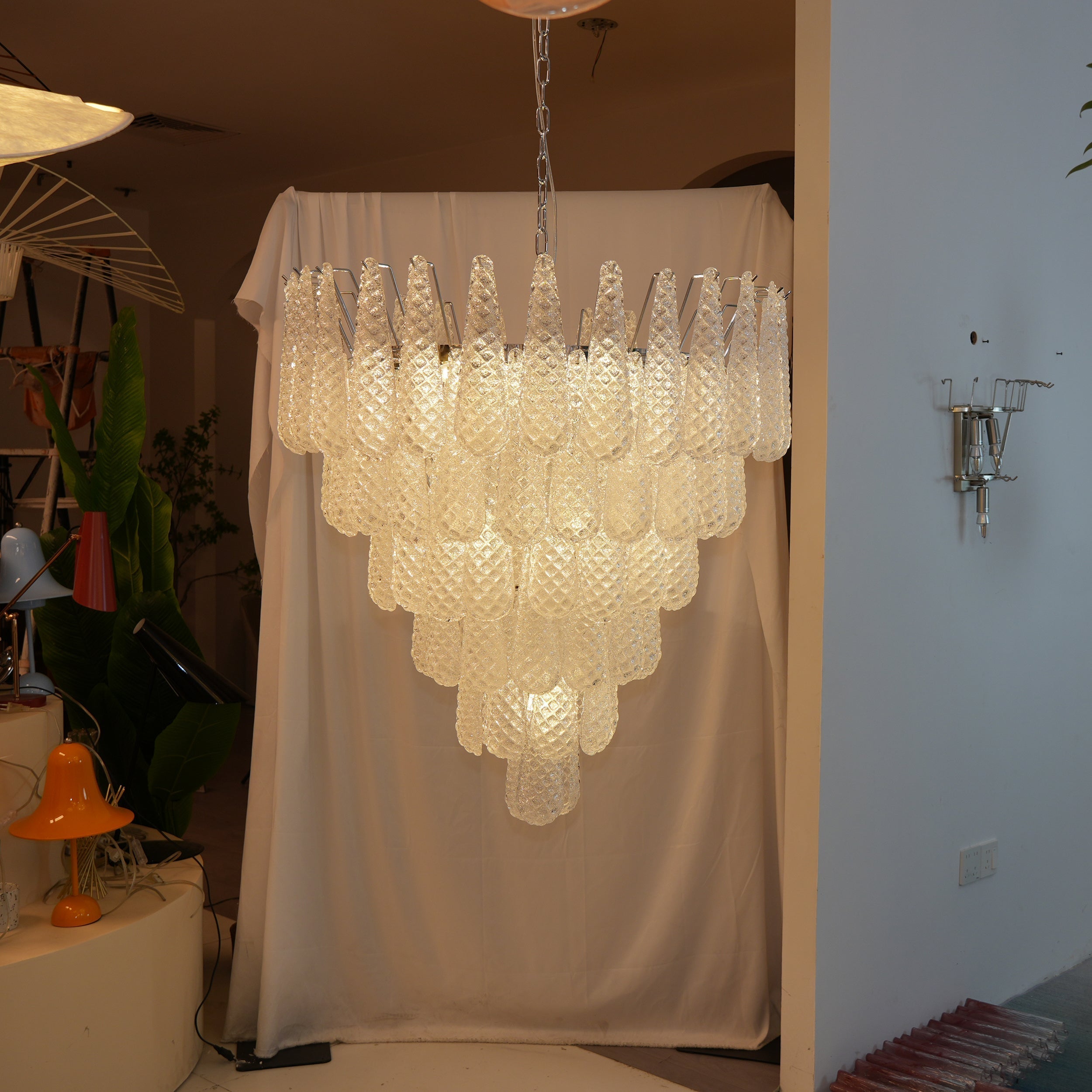 Inset Lustre Goutte Murano Métal Verre Premium - Neutralighting