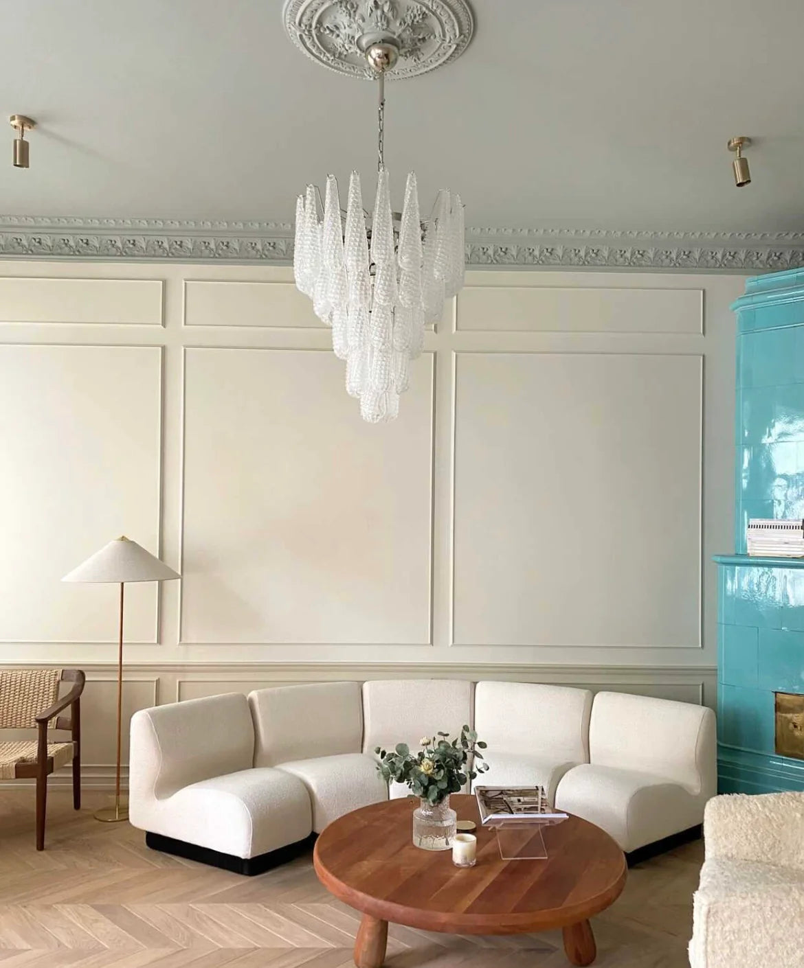Inset Lustre Goutte Murano Métal Verre Premium - Neutralighting