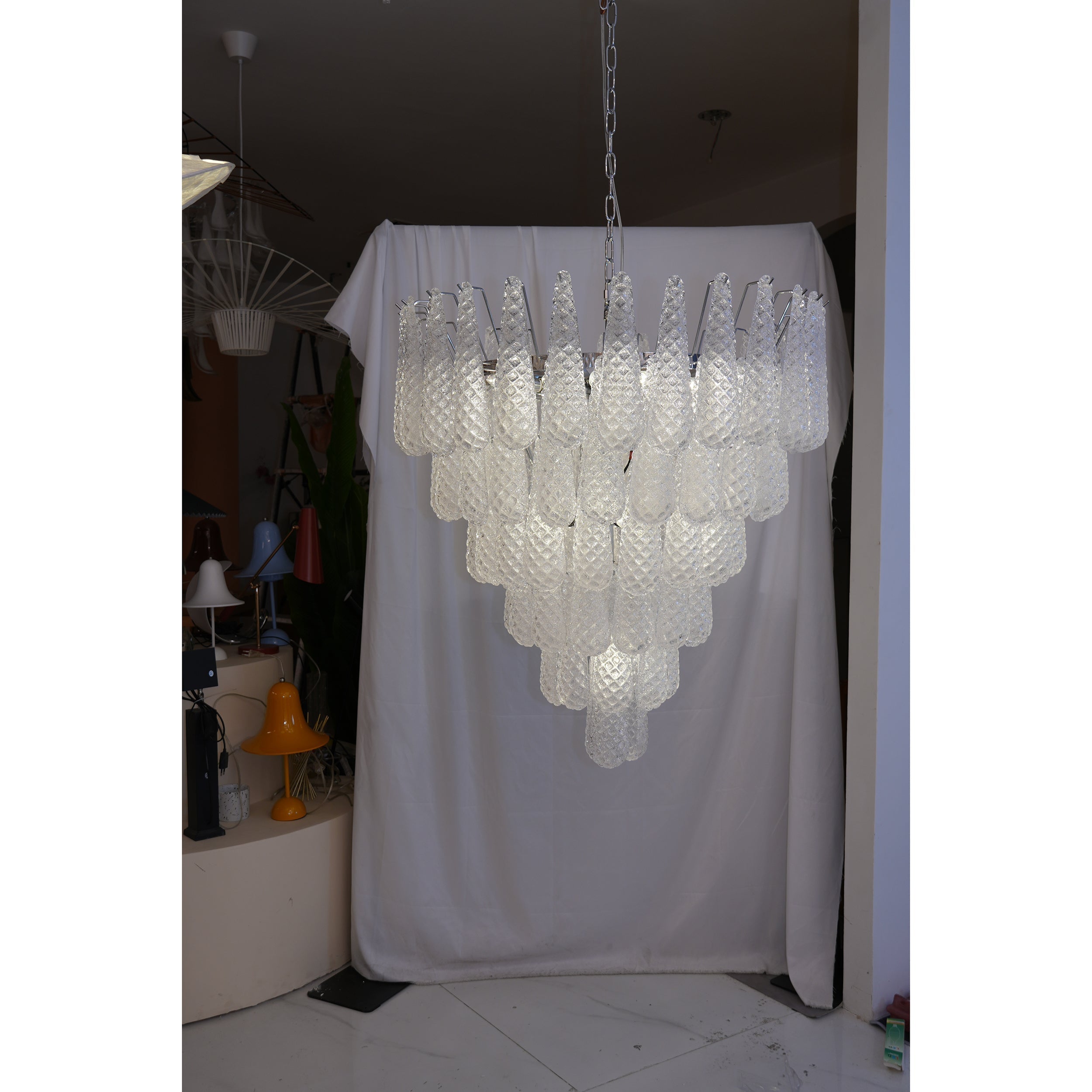 Inset Lustre Goutte Murano Métal Verre Premium - Neutralighting