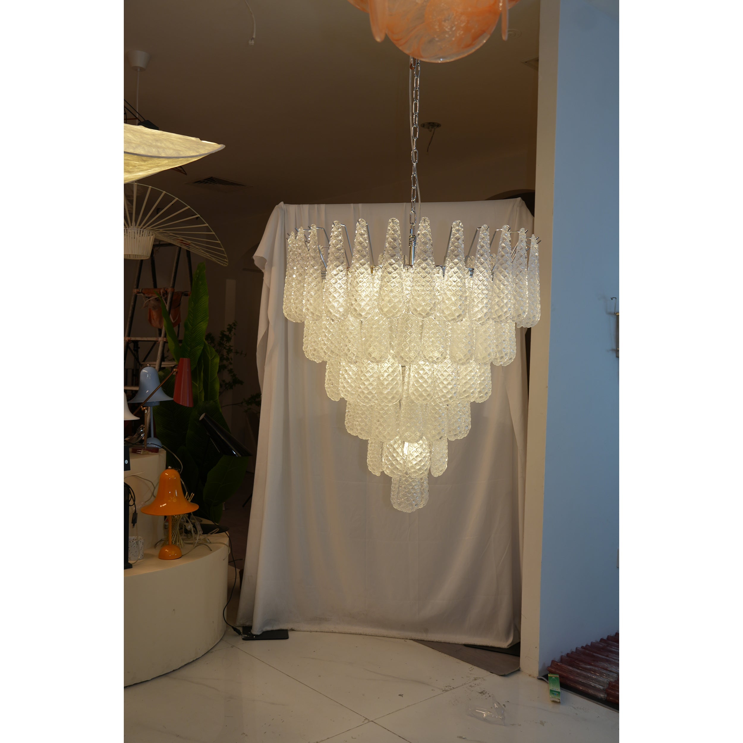 Inset Lustre Goutte Murano Métal Verre Premium - Neutralighting