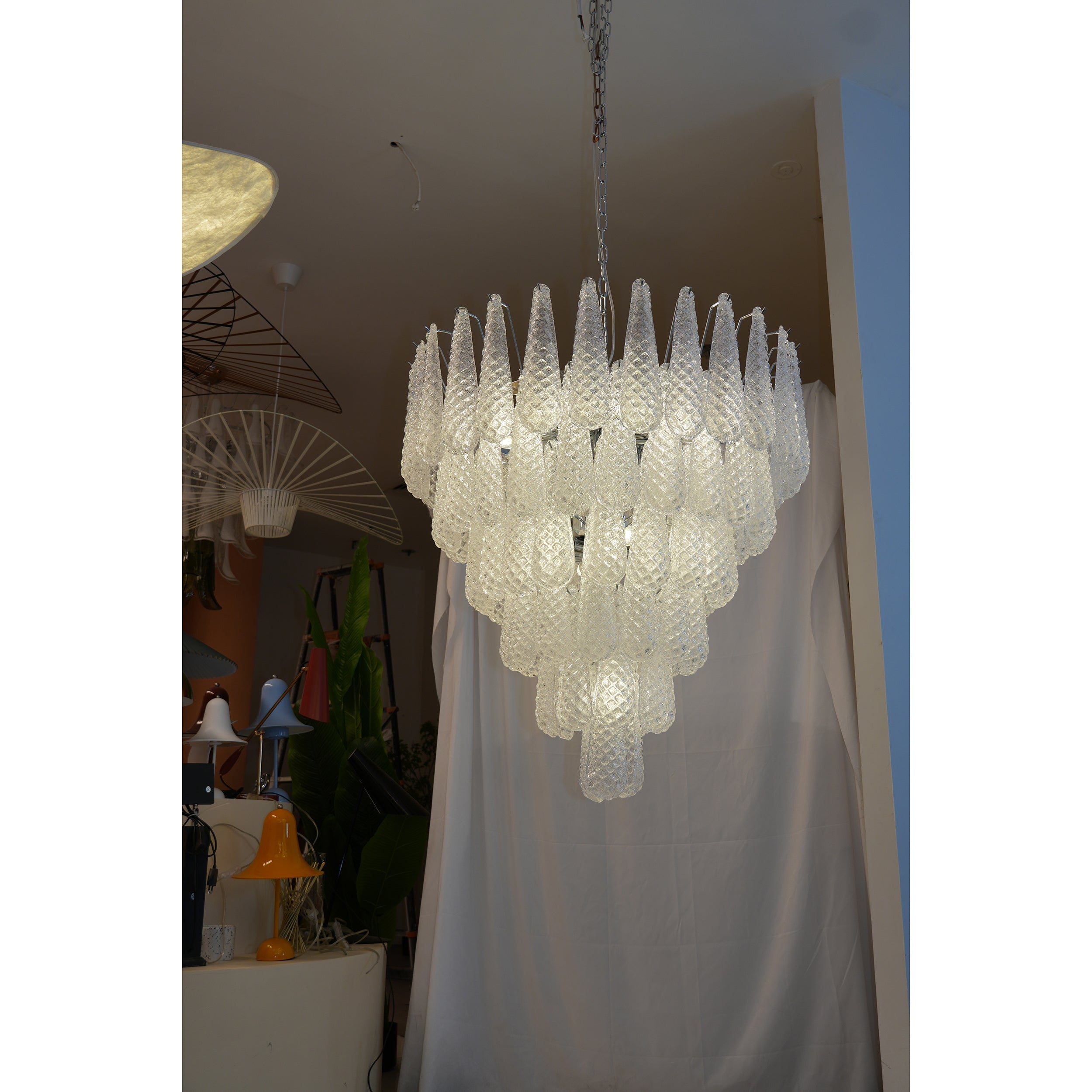 Inset Lustre Goutte Murano Métal Verre Premium - Neutralighting