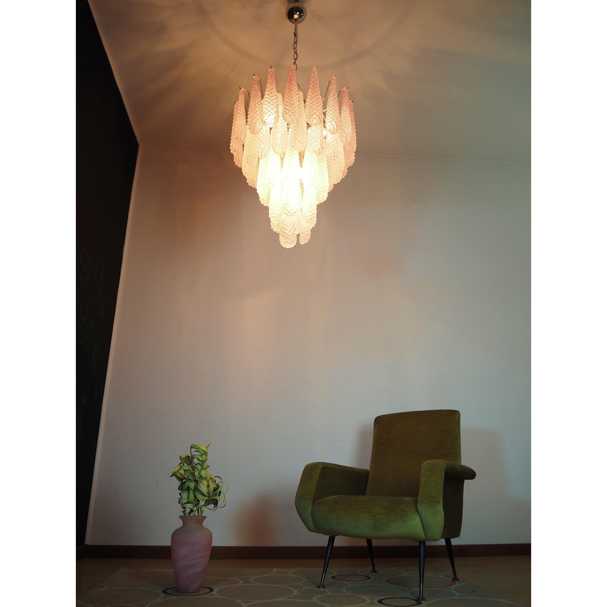Inset Lustre Goutte Murano Métal Verre Premium - Neutralighting