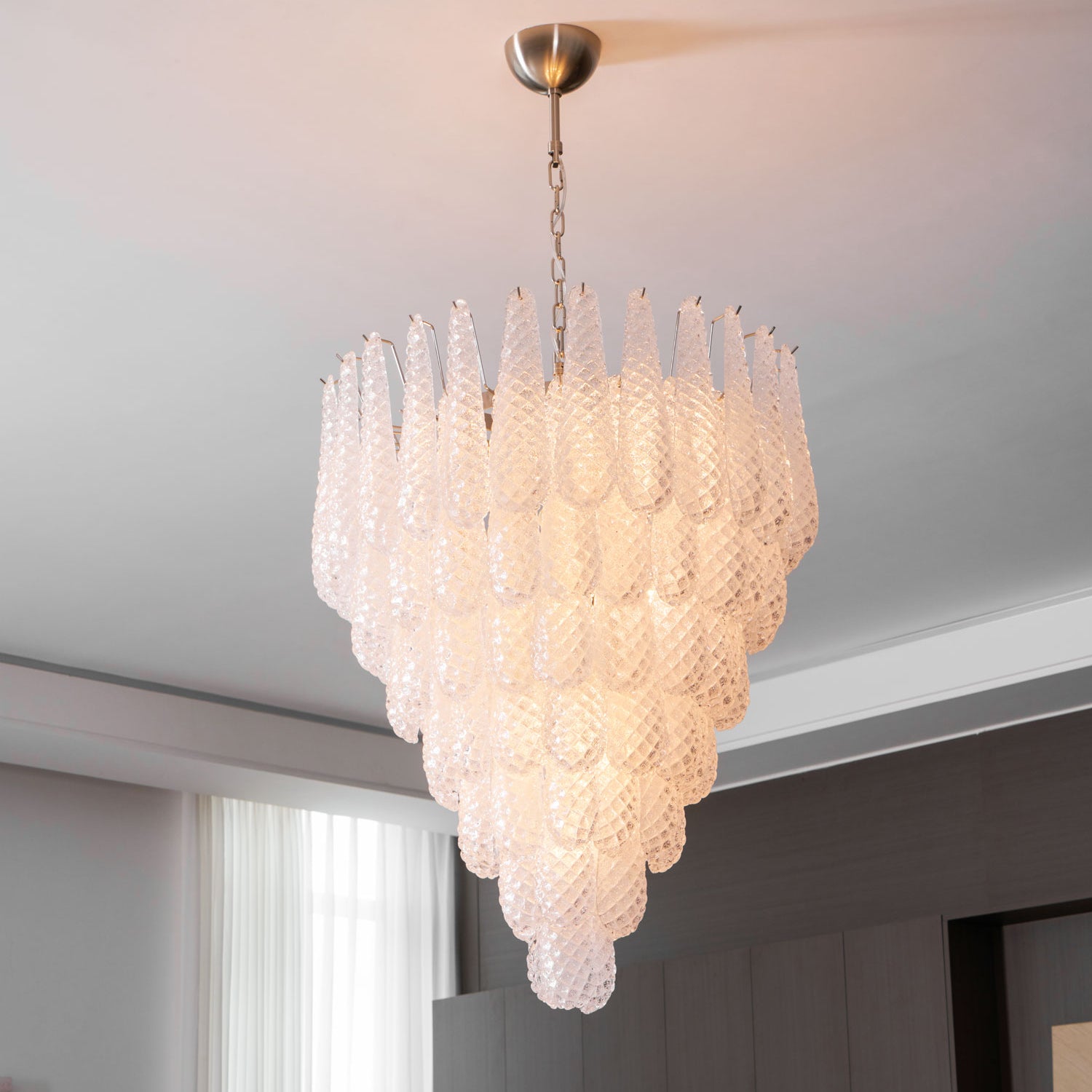Inset Lustre Goutte Murano Métal Verre Premium - Neutralighting