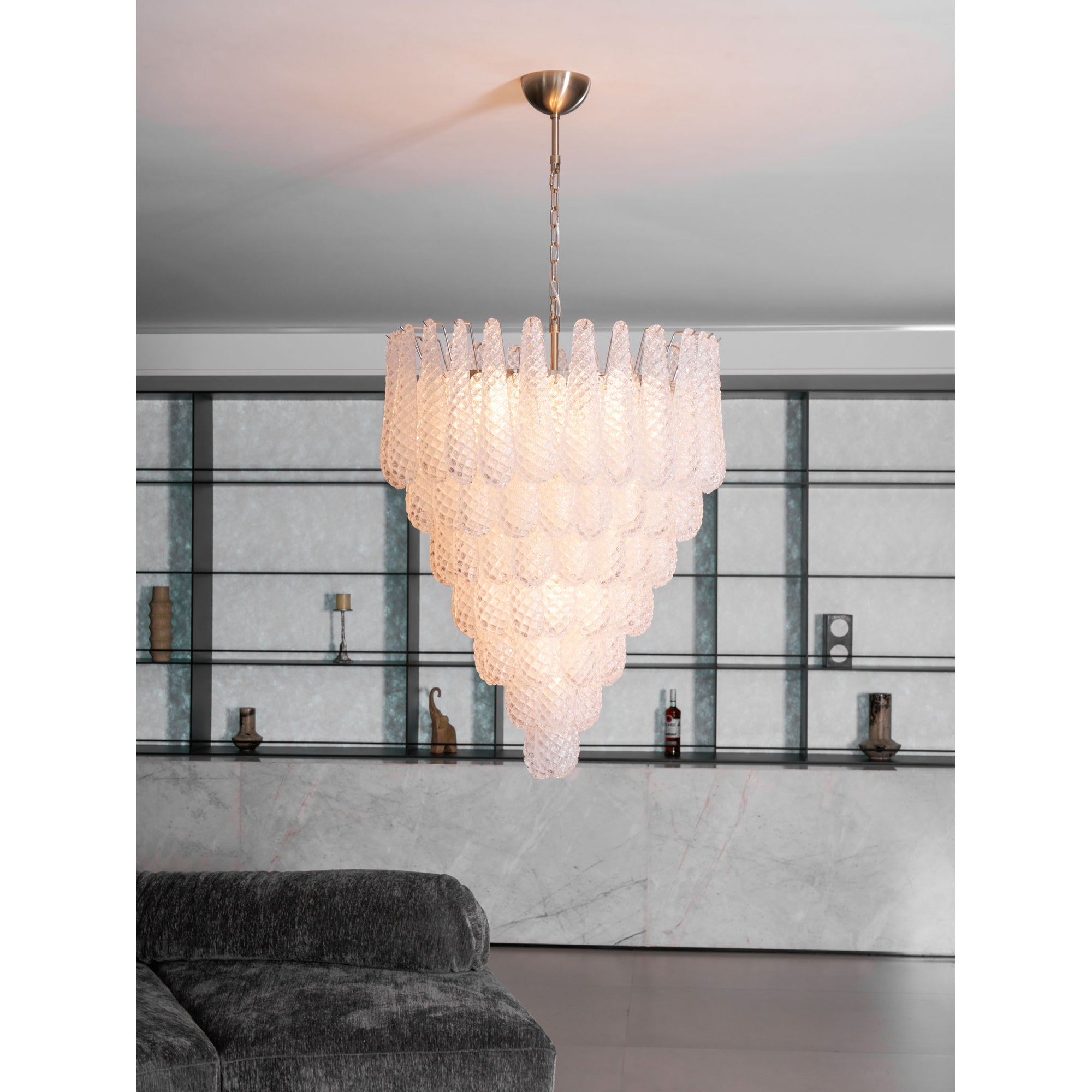 Inset Lustre Goutte Murano Métal Verre Premium - Neutralighting