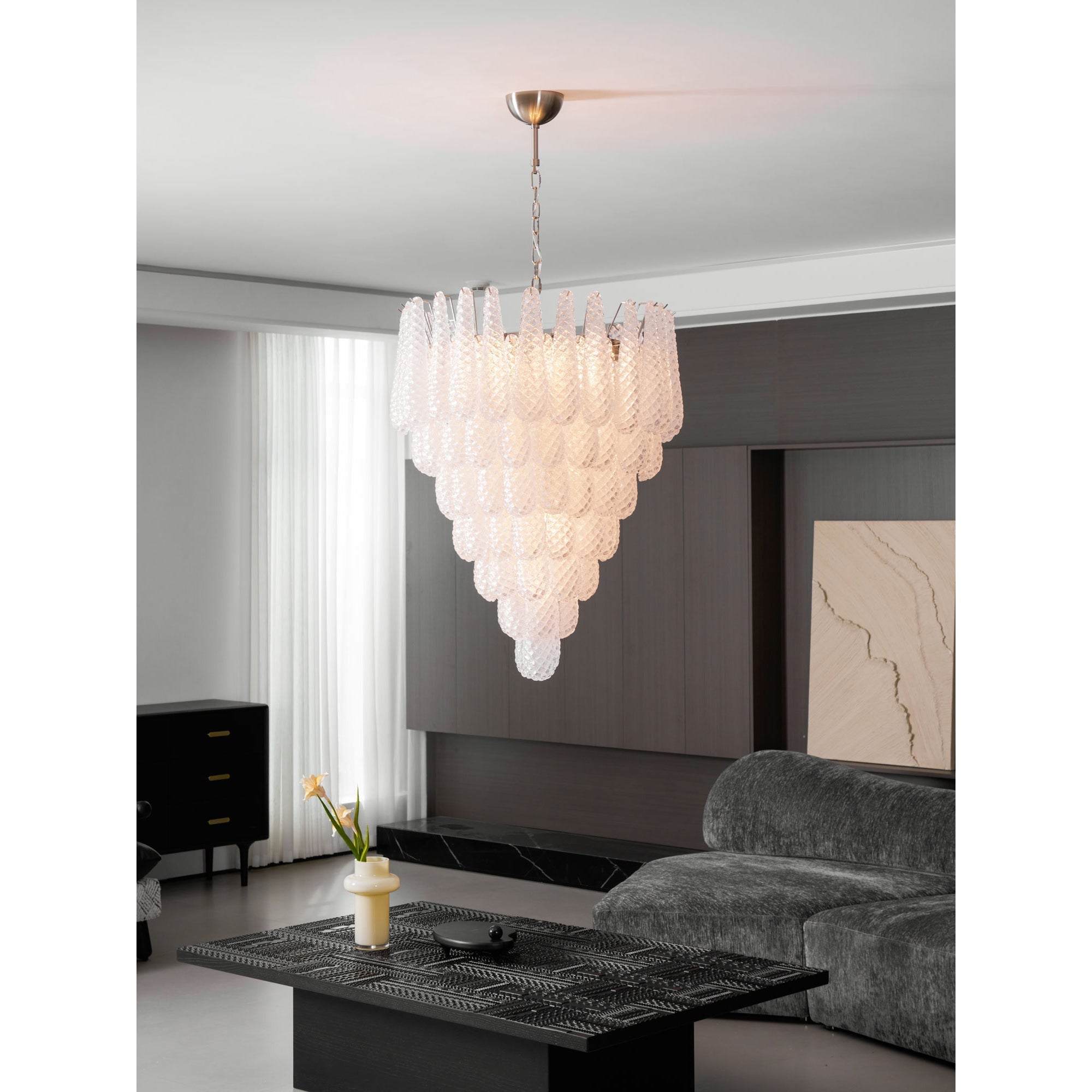 Inset Lustre Goutte Murano Métal Verre Premium - Neutralighting