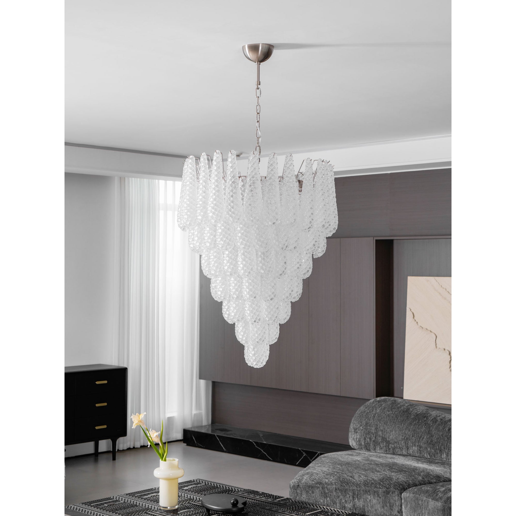 Inset Lustre Goutte Murano Métal Verre Premium - Neutralighting