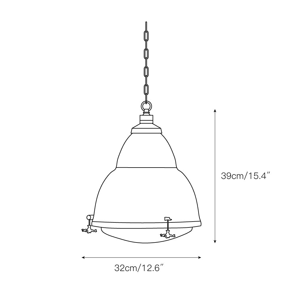 Dunlop Modern Minimalist Red Metal Pendant Lamp - Lamp Copper