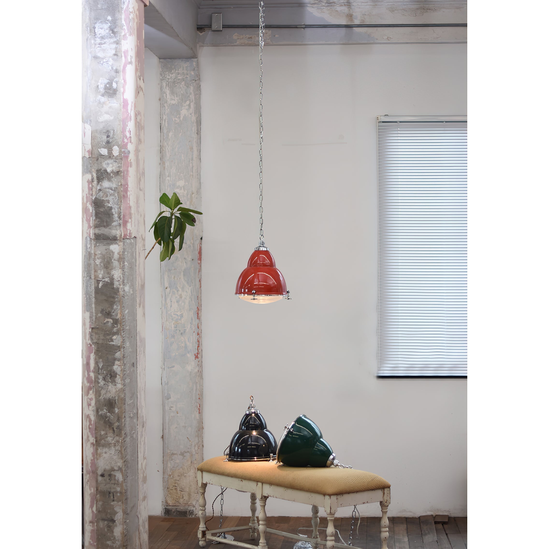 Dunlop Modern Minimalist Red Metal Pendant Lamp - Lamp Copper