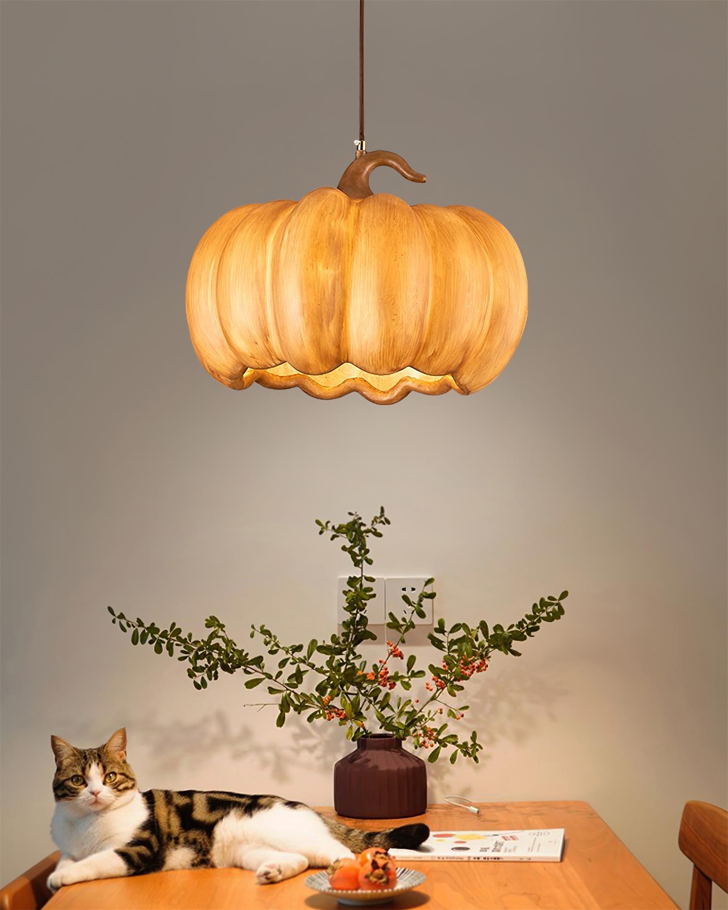 Duzy Pumpkin Pendant Lamp Resin Vintage Japanese - Letslighting