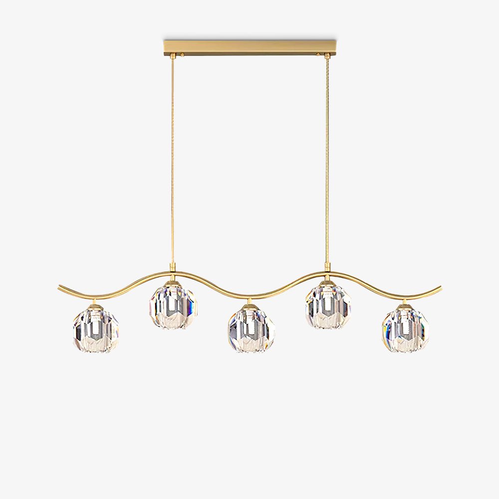 Lustra Chandelier Cuivre et Cristal Géométrique - Neutralighting