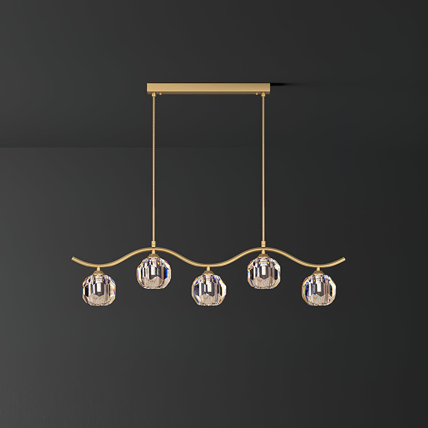 Lustra Chandelier Cuivre et Cristal Géométrique - Neutralighting