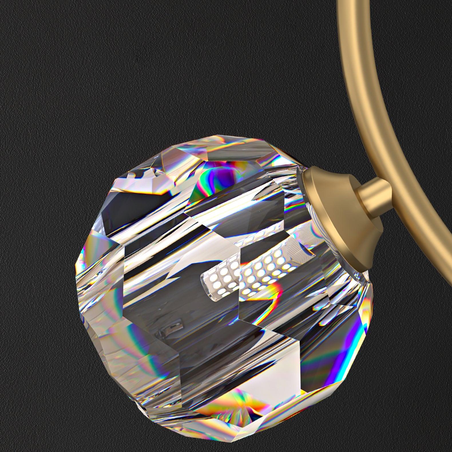 Lustra Chandelier Cuivre et Cristal Géométrique - Neutralighting