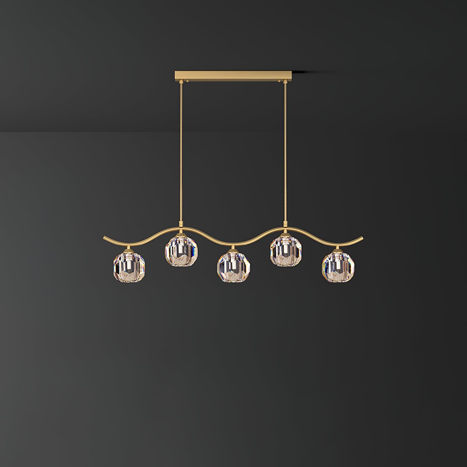 Lustra Chandelier Cuivre et Cristal Géométrique - Neutralighting