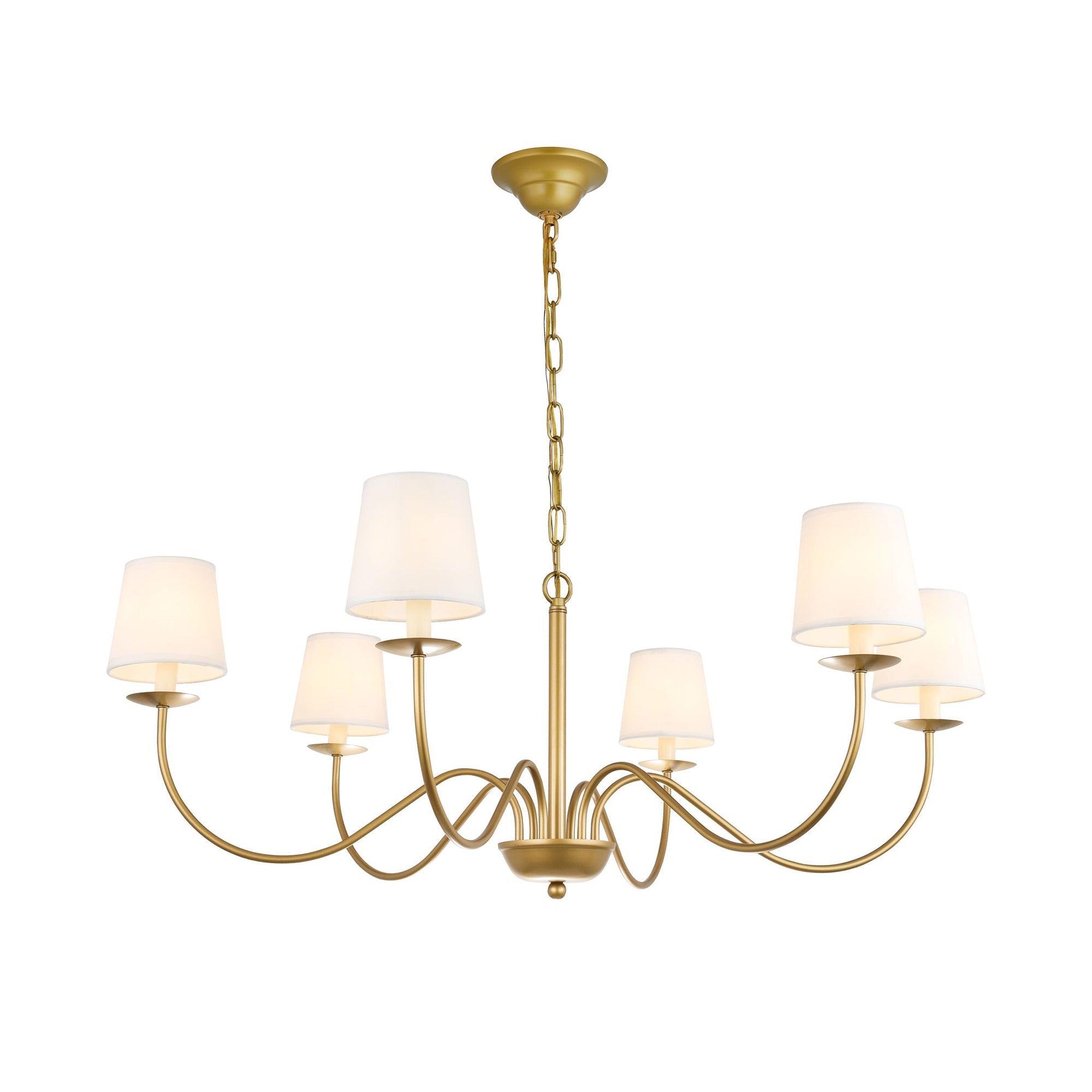 Amble Vintage Industrial Brass Fabric Chandelier - Lamp Copper