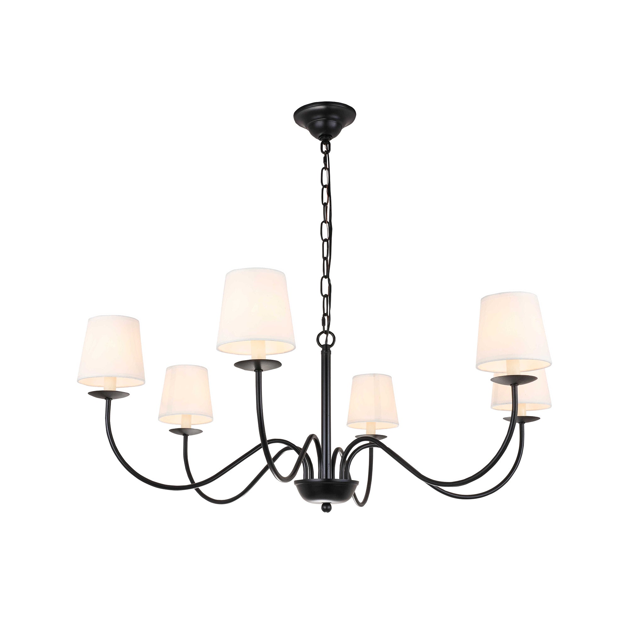 Amble Vintage Industrial Brass Fabric Chandelier - Lamp Copper