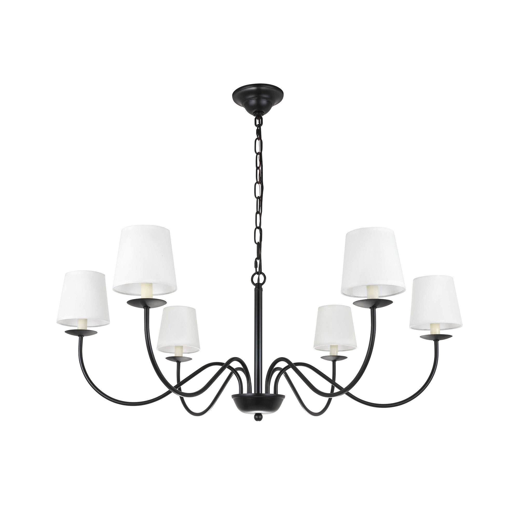 Amble Vintage Industrial Brass Fabric Chandelier - Lamp Copper