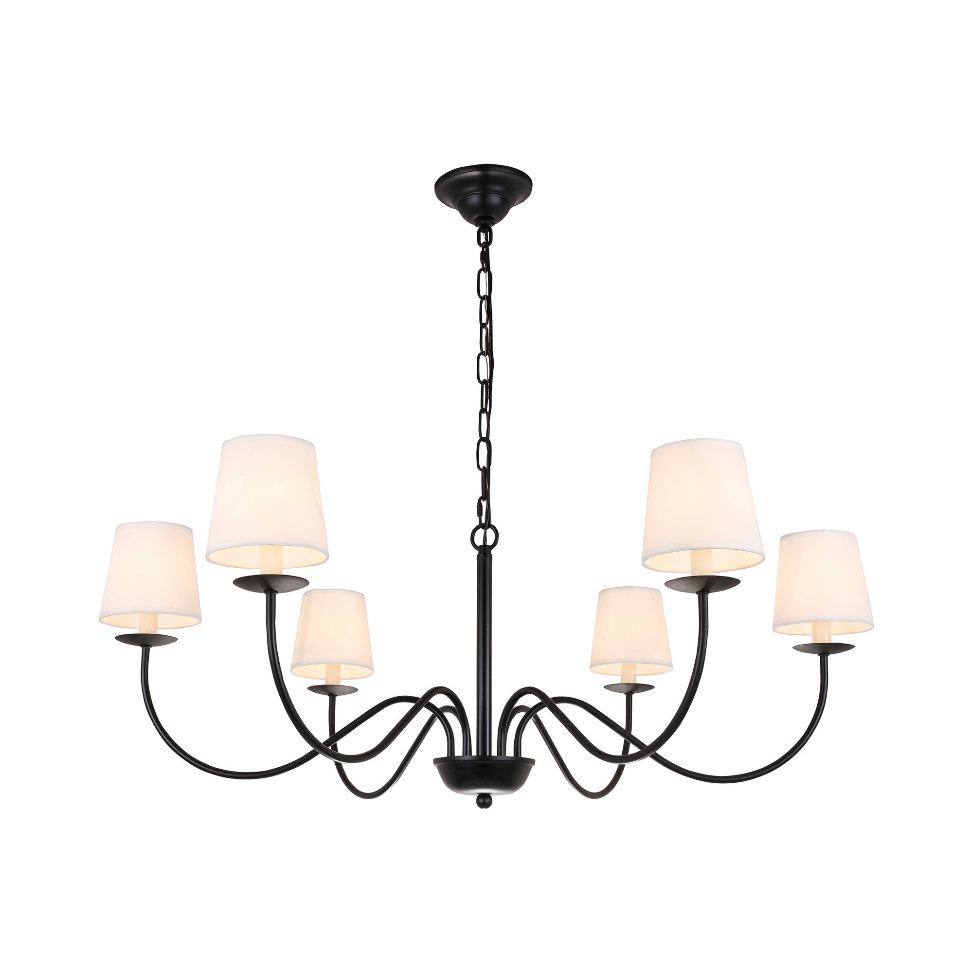 Amble Vintage Industrial Brass Fabric Chandelier - Lamp Copper