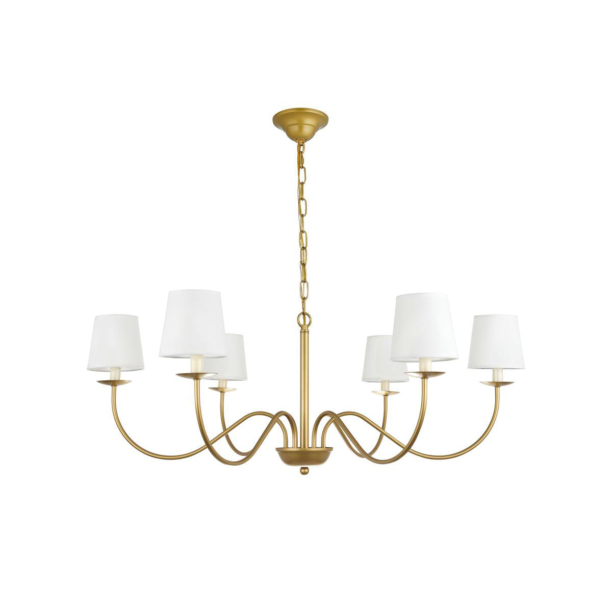 Amble Vintage Industrial Brass Fabric Chandelier - Lamp Copper