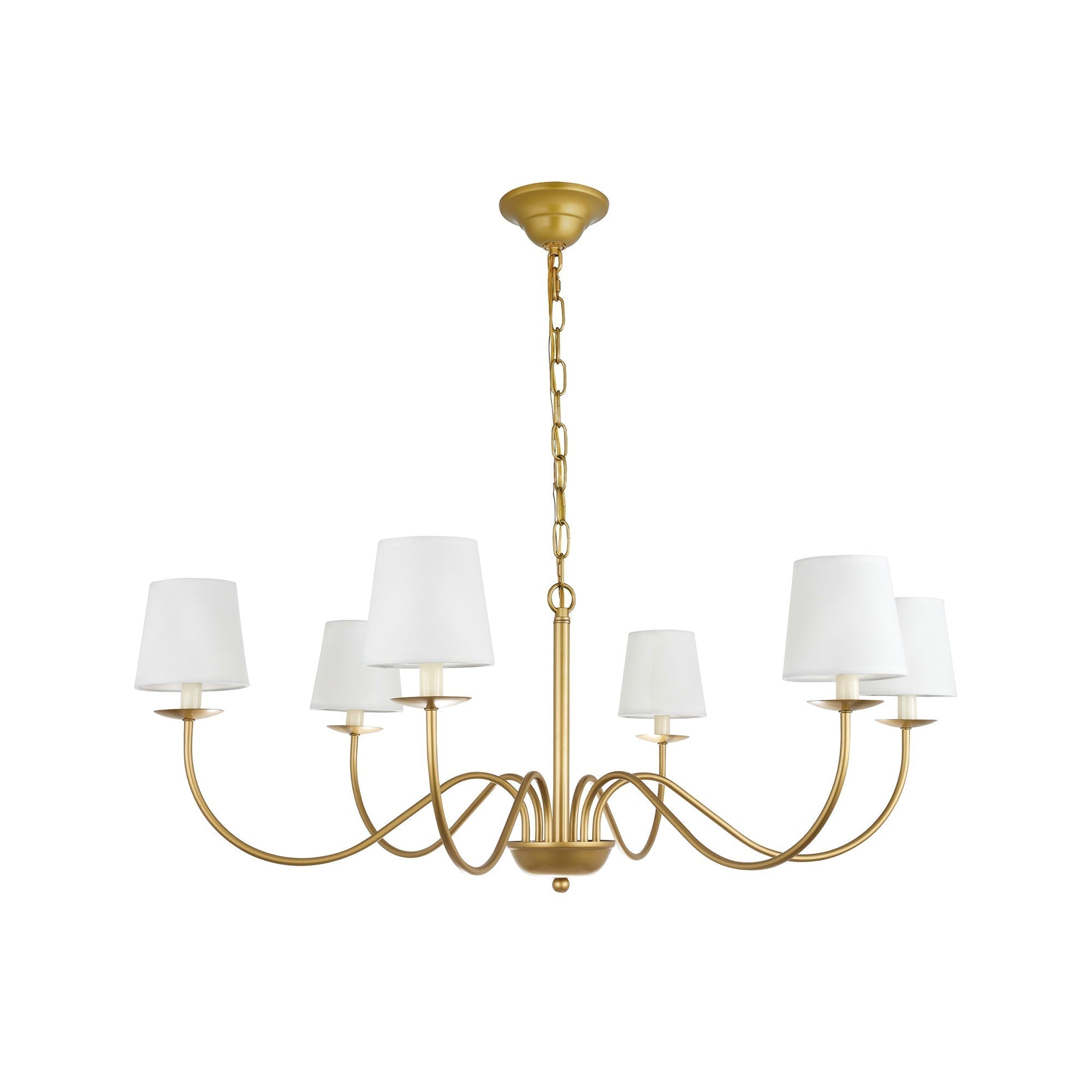 Amble Vintage Industrial Brass Fabric Chandelier - Lamp Copper