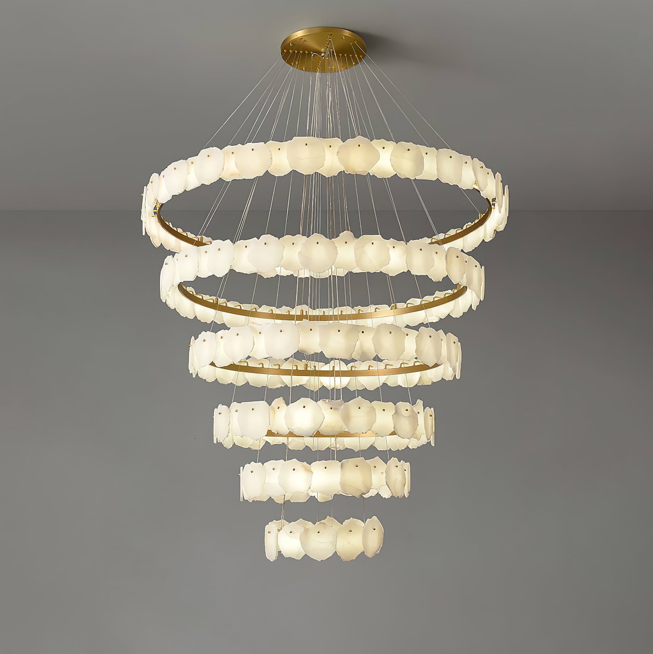 Selene Chandelier de Luxe en Albâtre - Neutralighting