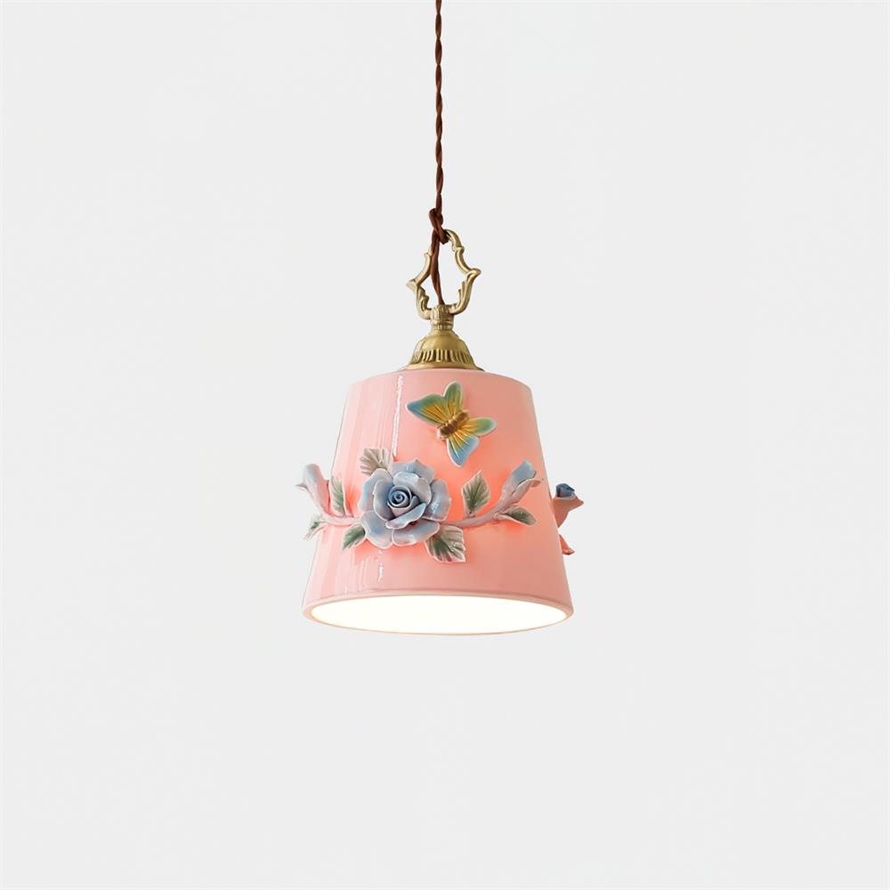 Eden Lampe Pendante Céramique Florale - Neutralighting