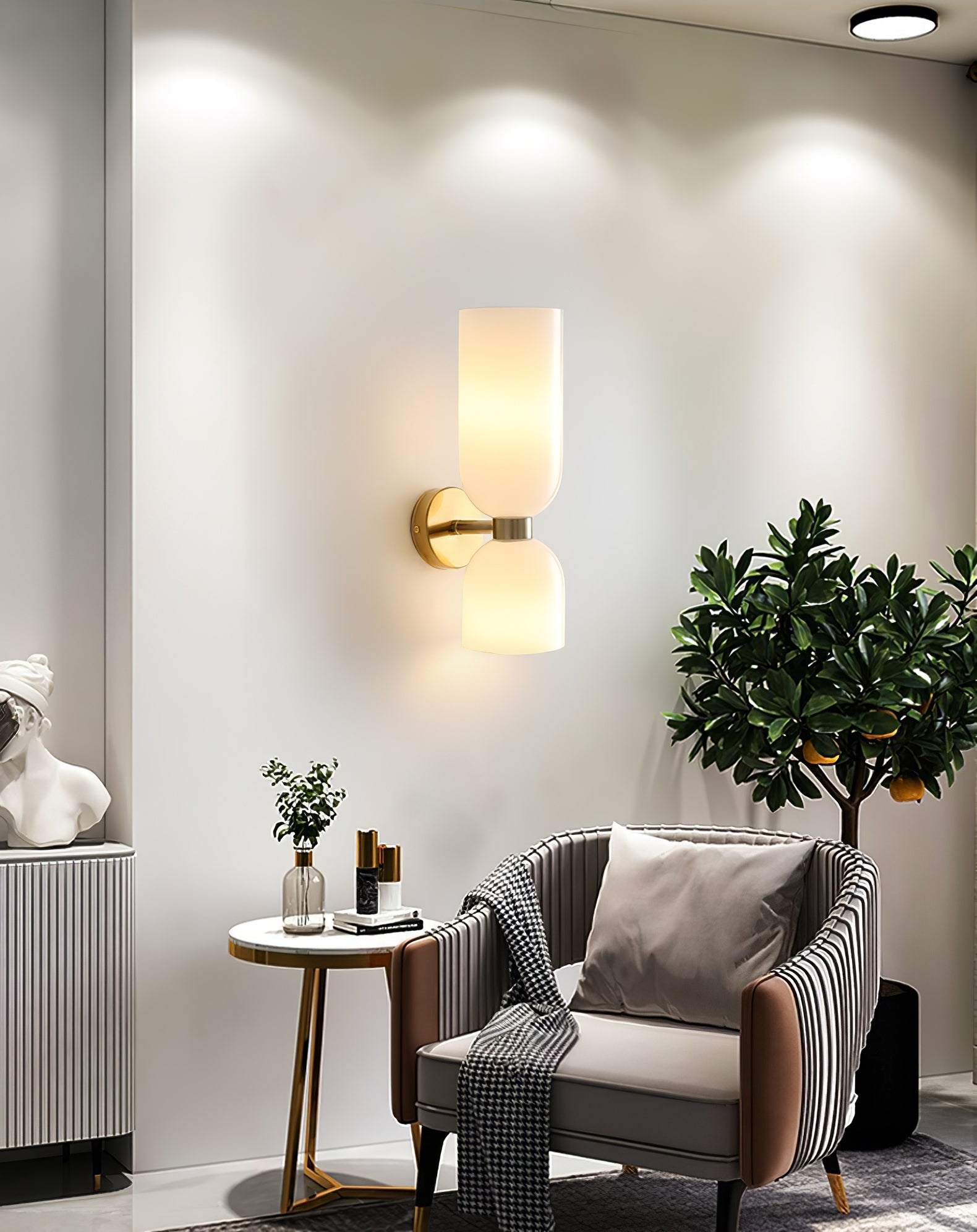 Lylaearis Nordic Art Plug-In Glass Wall Lamp - Neutralighting