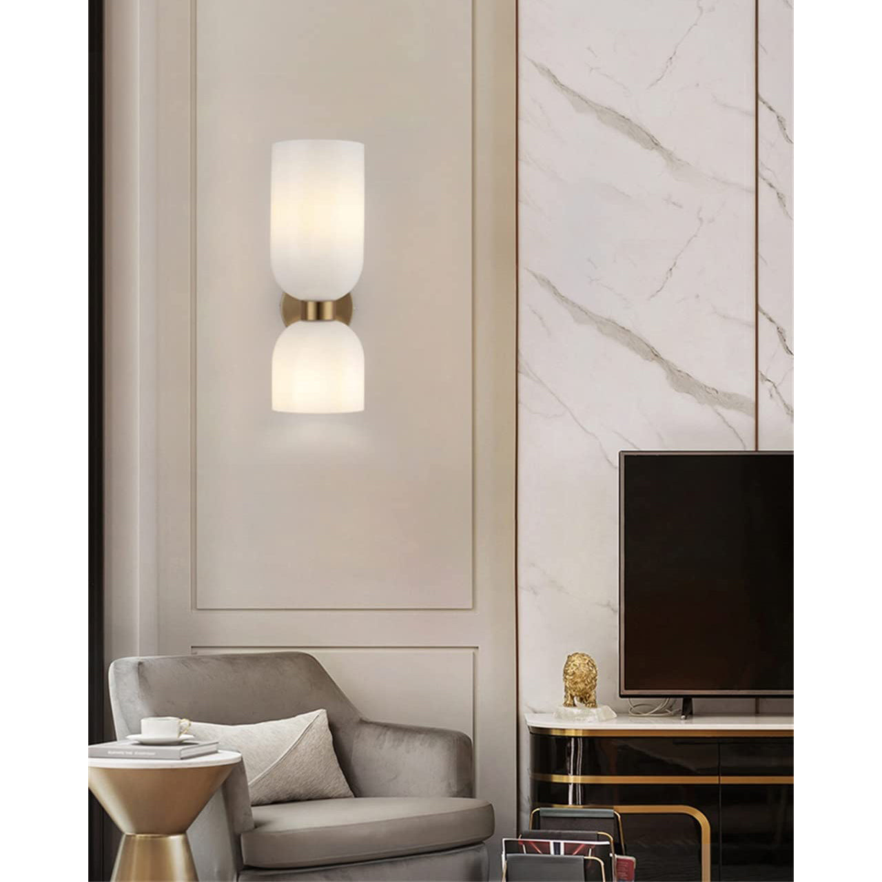 Chime Applique Murale Laiton Verre Moderne - Neutralighting