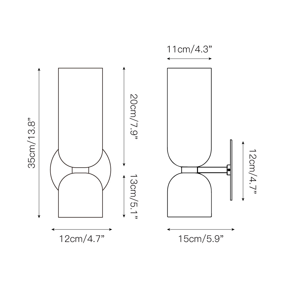 Chime Applique Murale Laiton Verre Moderne - Neutralighting