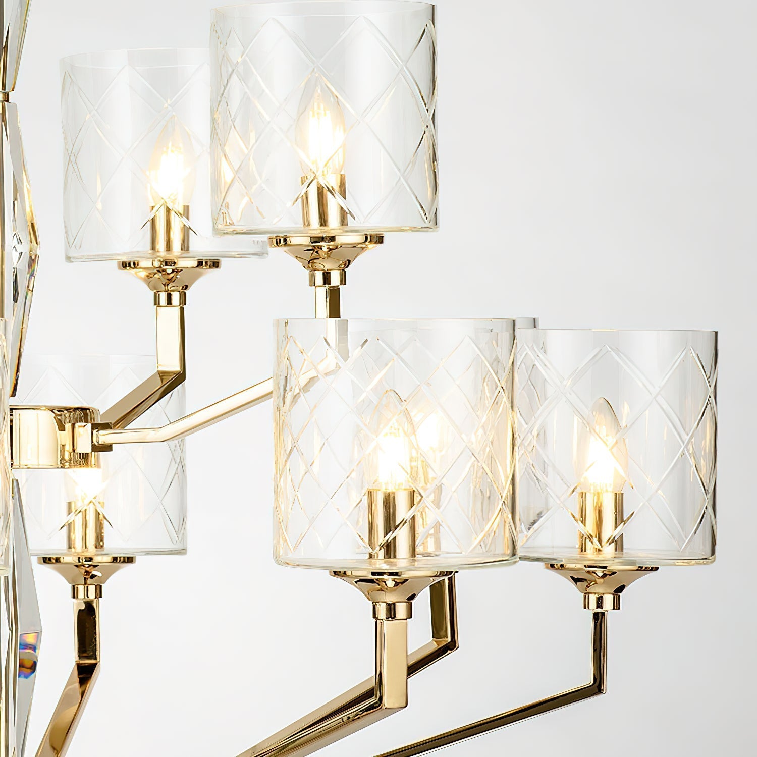 Dew Lustre Laiton Verre Luxe Postmoderne - Neutralighting