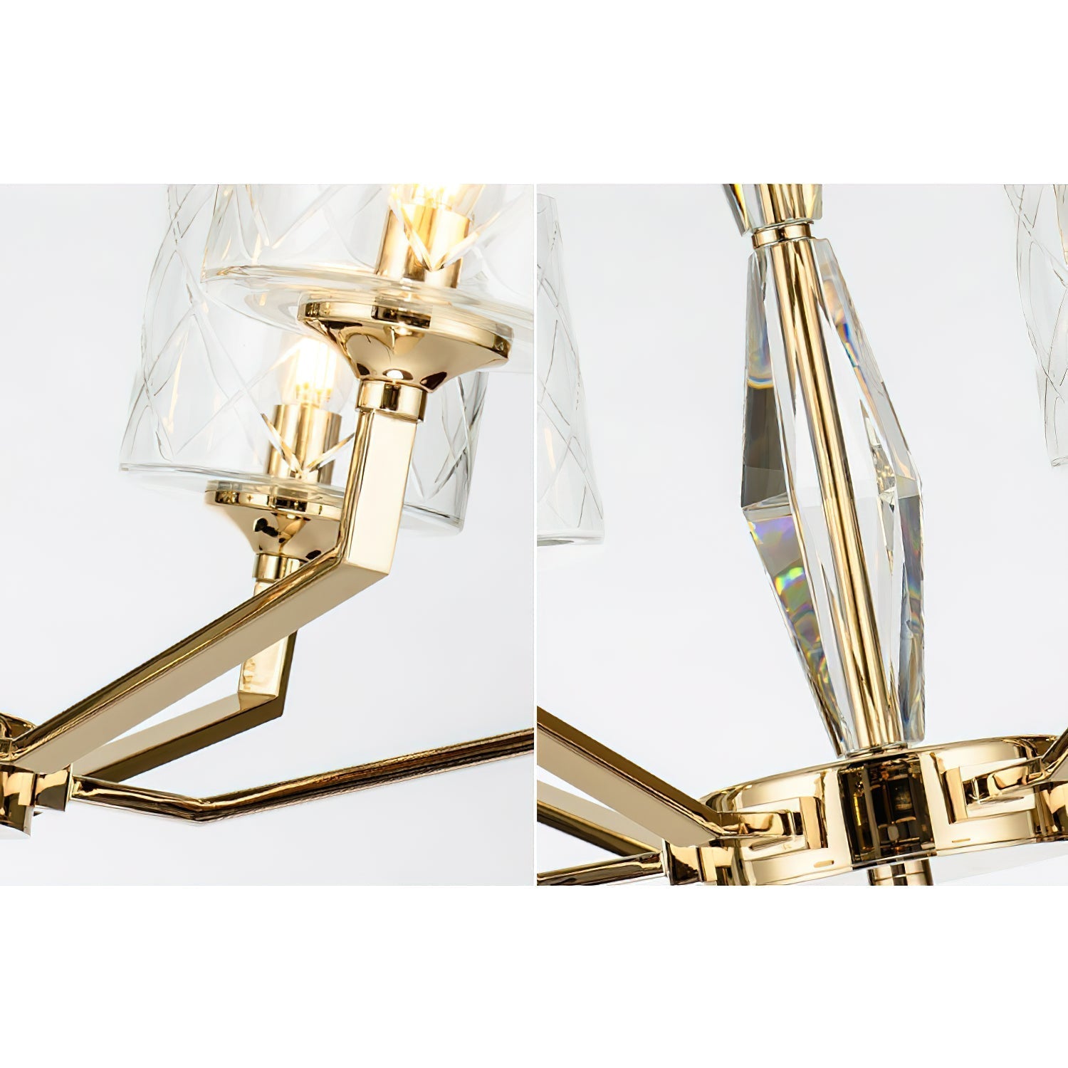 Dew Lustre Laiton Verre Luxe Postmoderne - Neutralighting