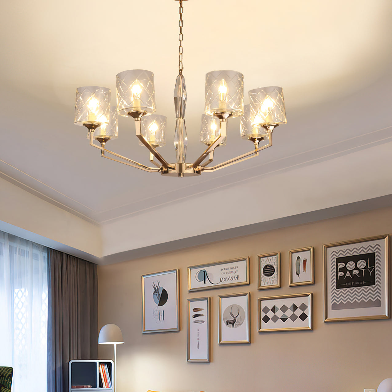 Dew Lustre Laiton Verre Luxe Postmoderne - Neutralighting