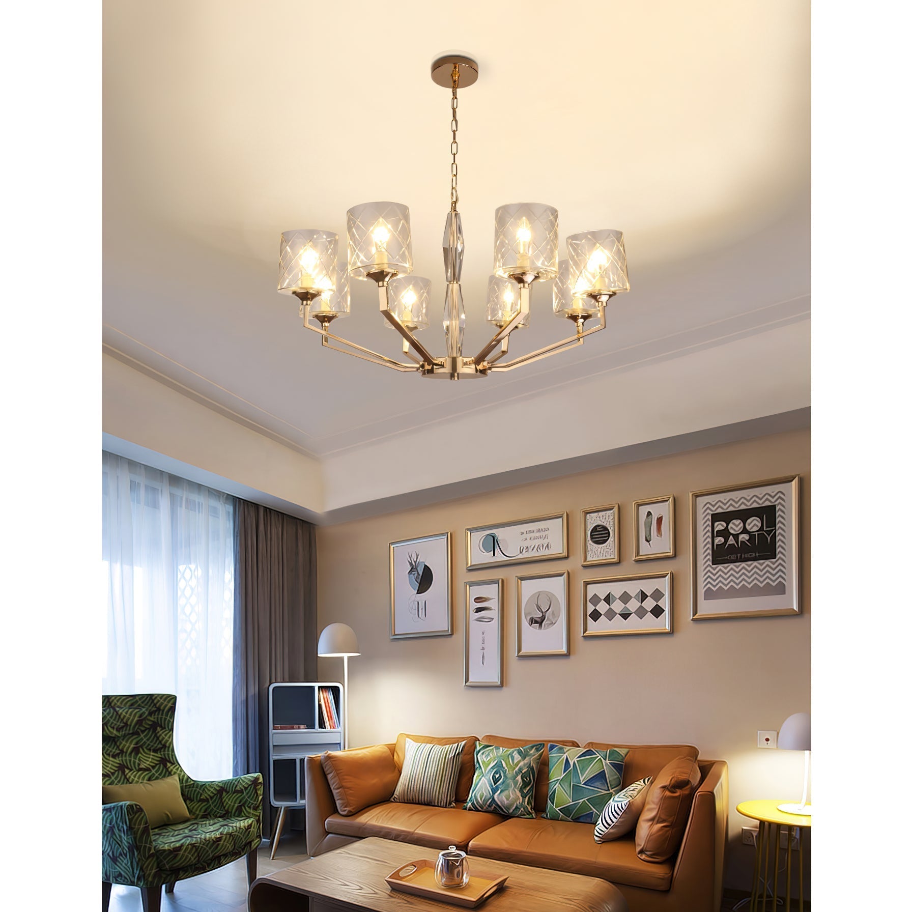 Dew Lustre Laiton Verre Luxe Postmoderne - Neutralighting