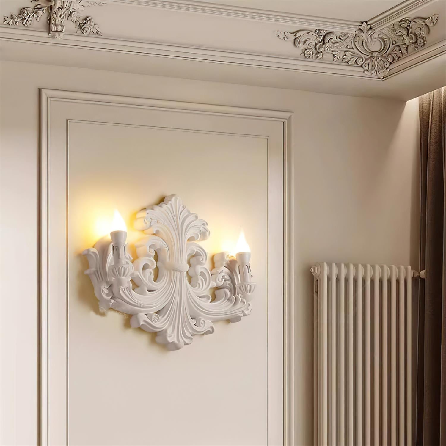 Virelli Applique Murale Sculpturale Bras en Plâtre en Forme de Bougie Éclairage Ascendant Élégant - Neutralighting