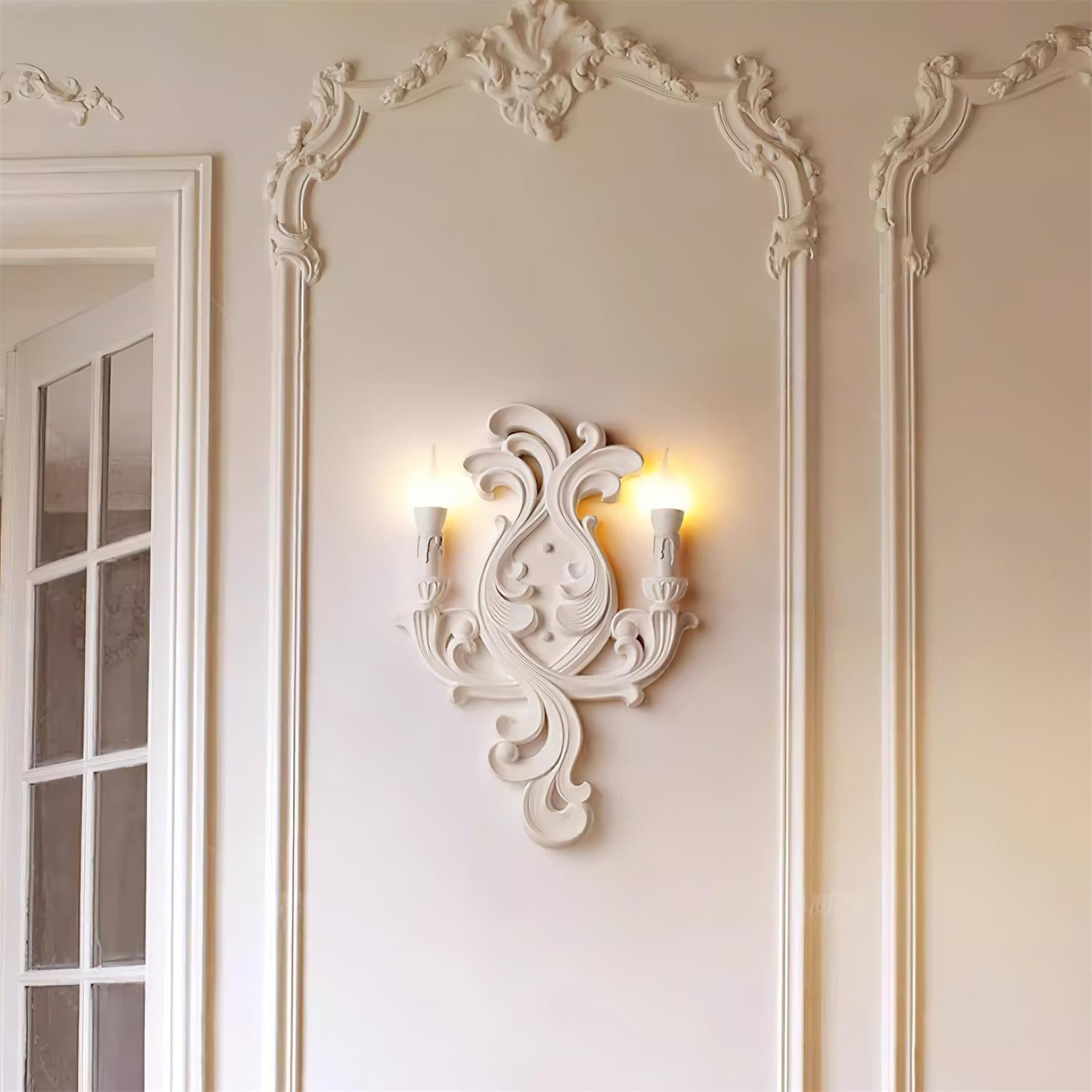 Virelli Applique Murale Sculpturale Bras en Plâtre en Forme de Bougie Éclairage Ascendant Élégant - Neutralighting
