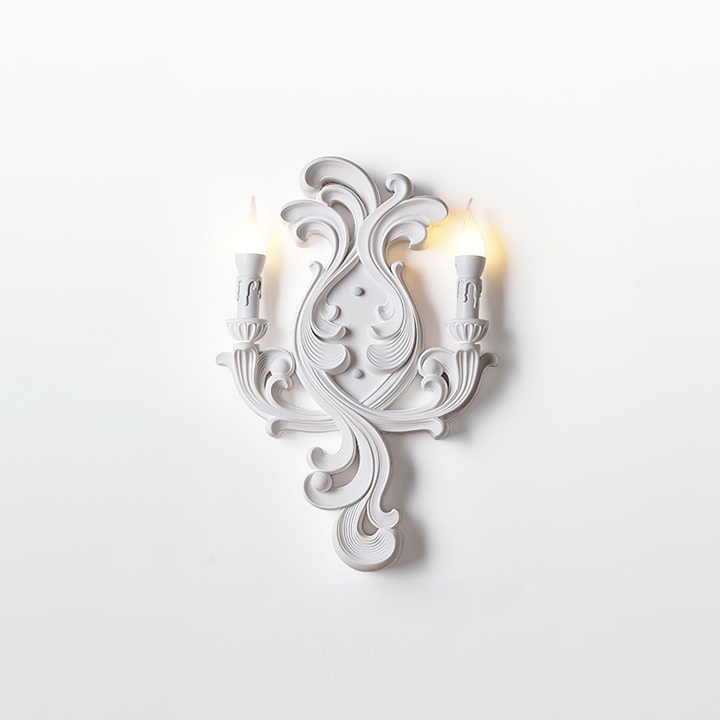 Virelli Applique Murale Sculpturale Bras en Plâtre en Forme de Bougie Éclairage Ascendant Élégant - Neutralighting