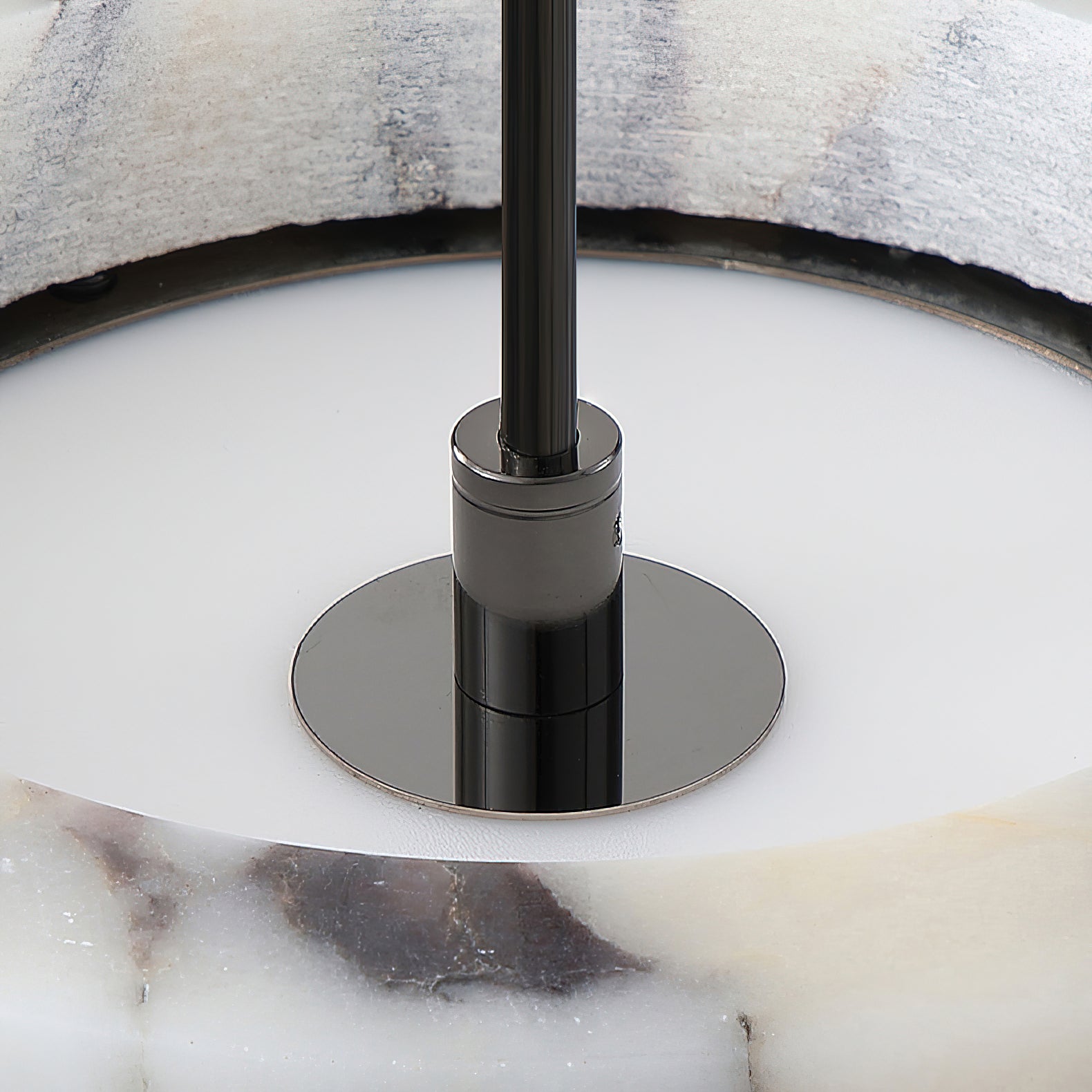 Glide Modern Minimalist Marble Metal Pendant Lamp - Lamp Copper