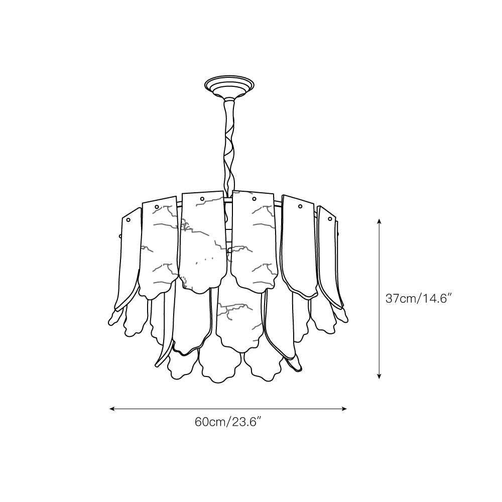 Hue Lustre Laiton Albâtre Luxe Postmoderne - Neutralighting