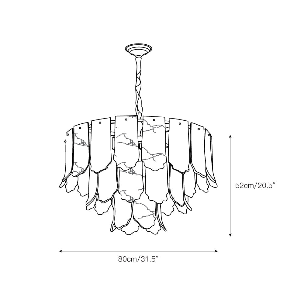 Hue Lustre Laiton Albâtre Luxe Postmoderne - Neutralighting