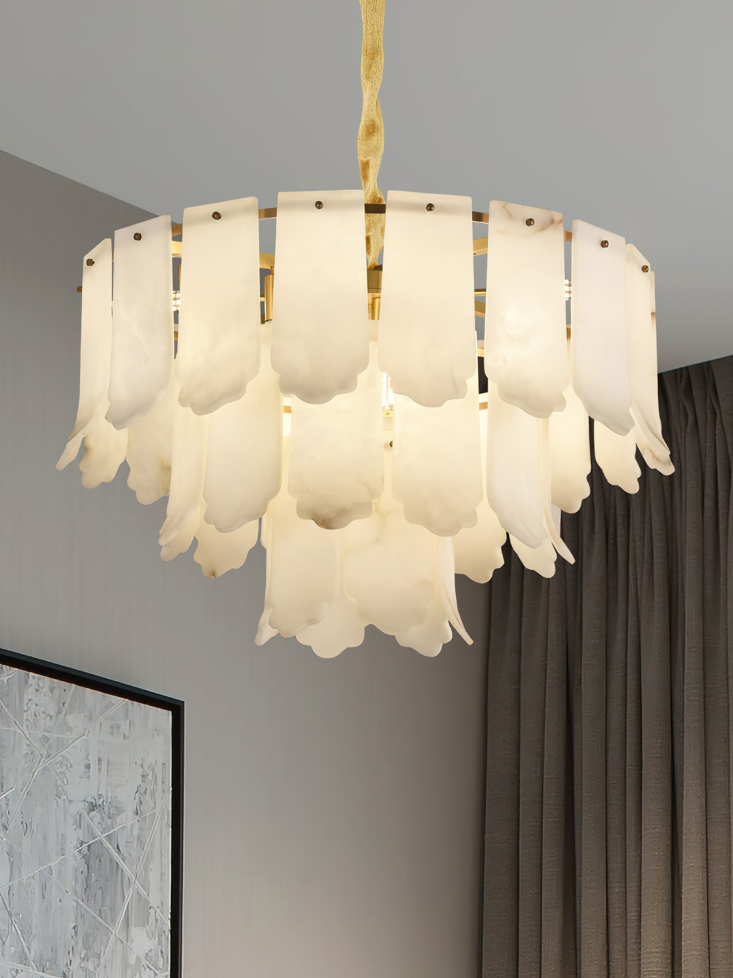 Hue Lustre Laiton Albâtre Luxe Postmoderne - Neutralighting