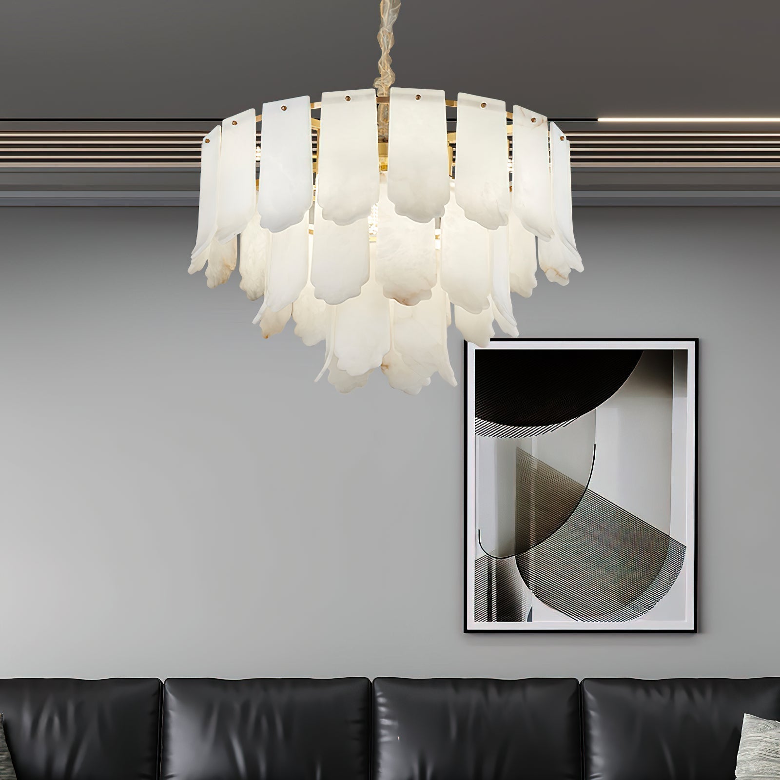Hue Lustre Laiton Albâtre Luxe Postmoderne - Neutralighting