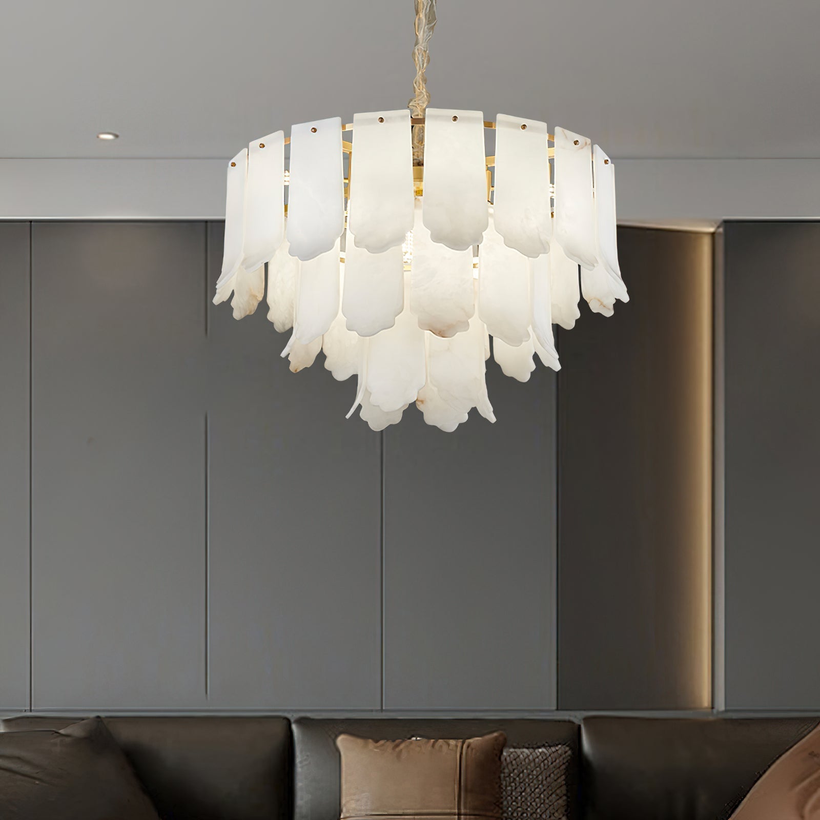 Hue Lustre Laiton Albâtre Luxe Postmoderne - Neutralighting