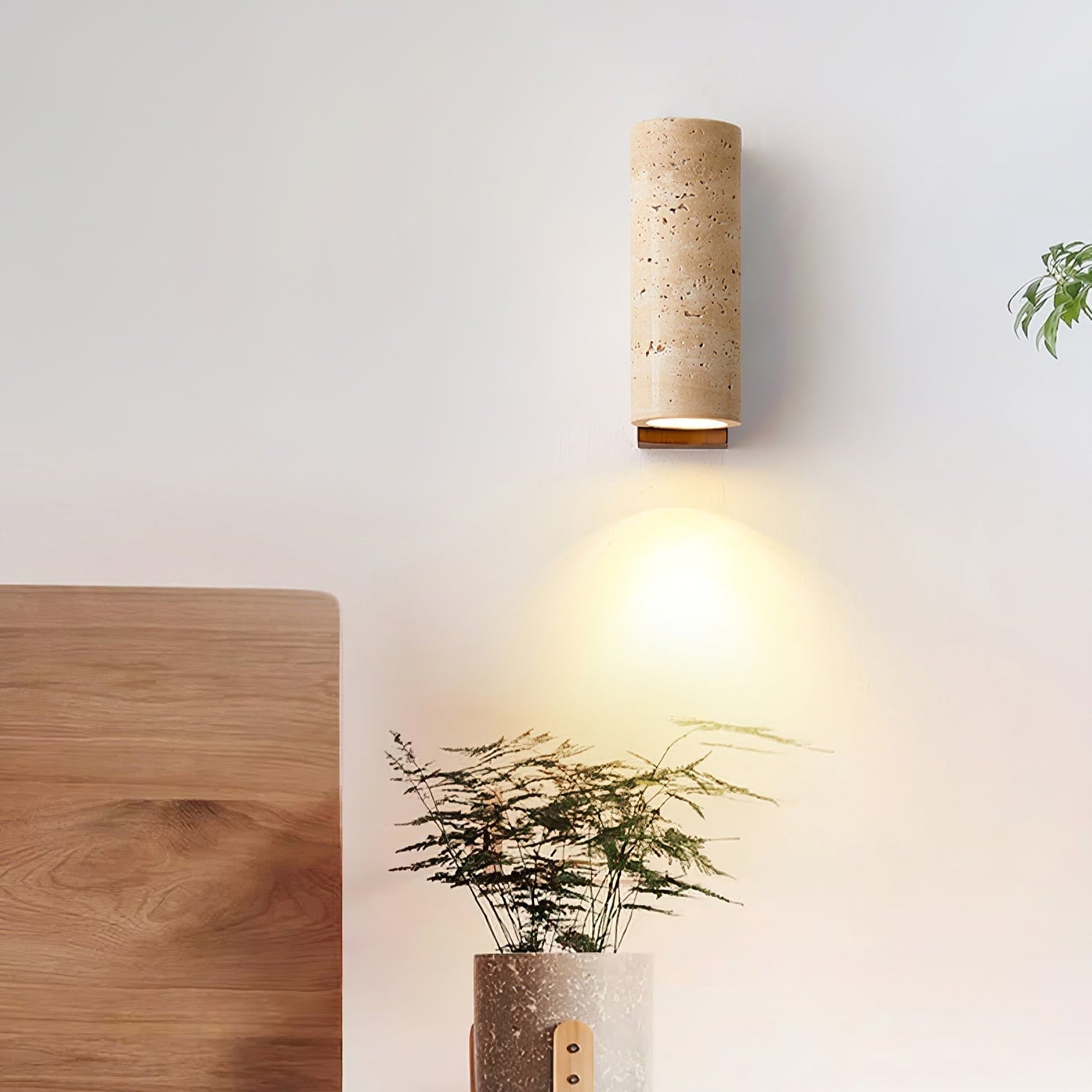 Nula Applique Murale en Travertin Naturel - Neutralighting