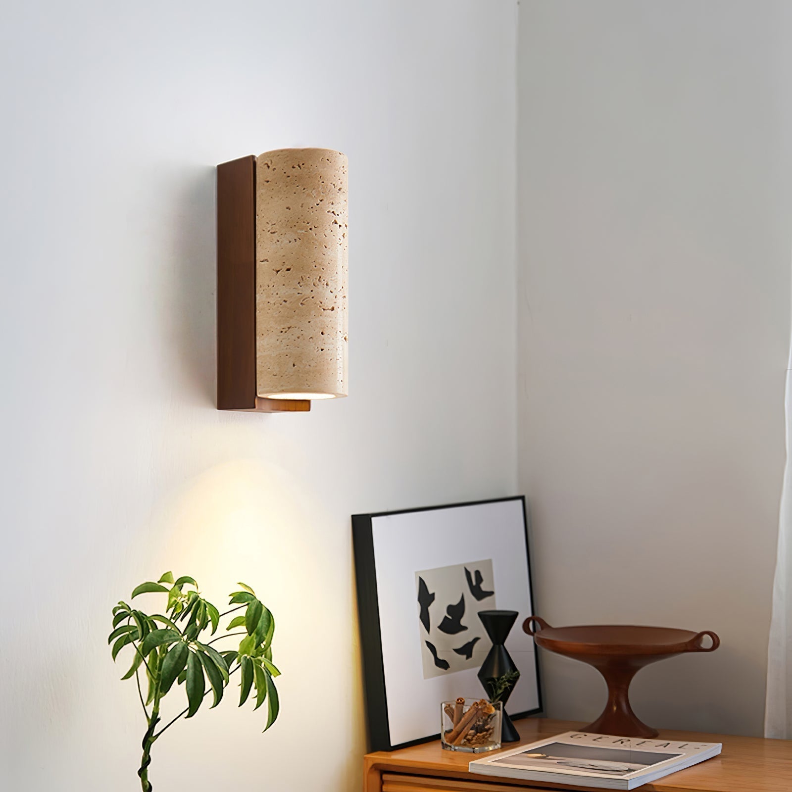 Nula Applique Murale en Travertin Naturel - Neutralighting