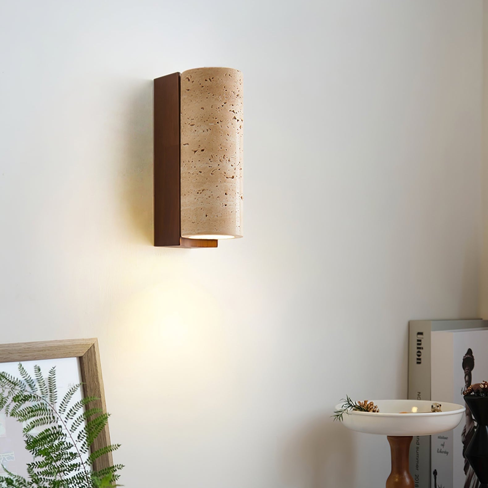 Nula Applique Murale en Travertin Naturel - Neutralighting