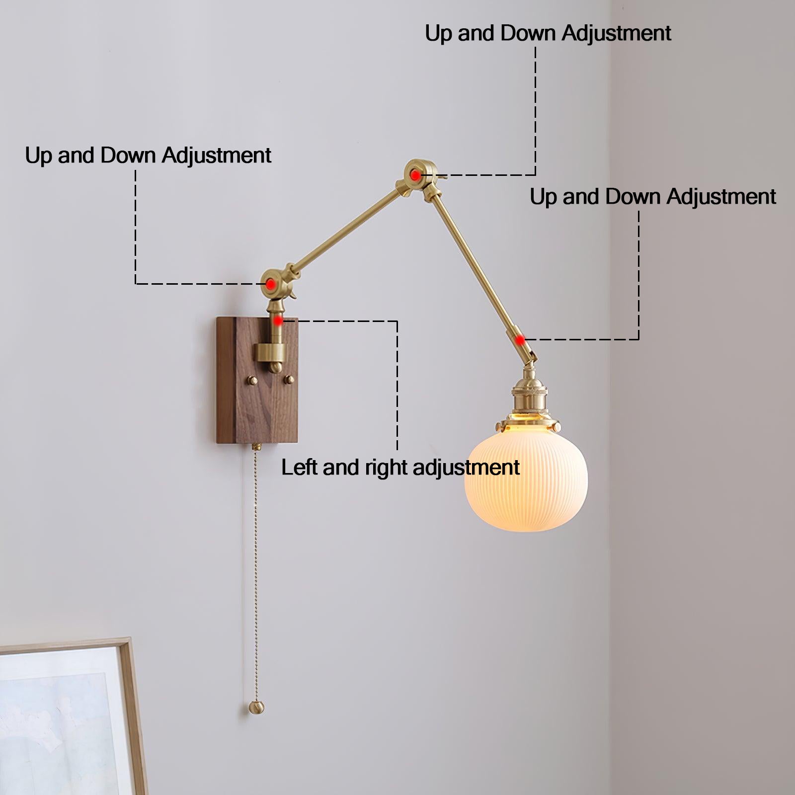 Brione Applique Murale Vintage Bras Pivotant Réglable - Neutralighting