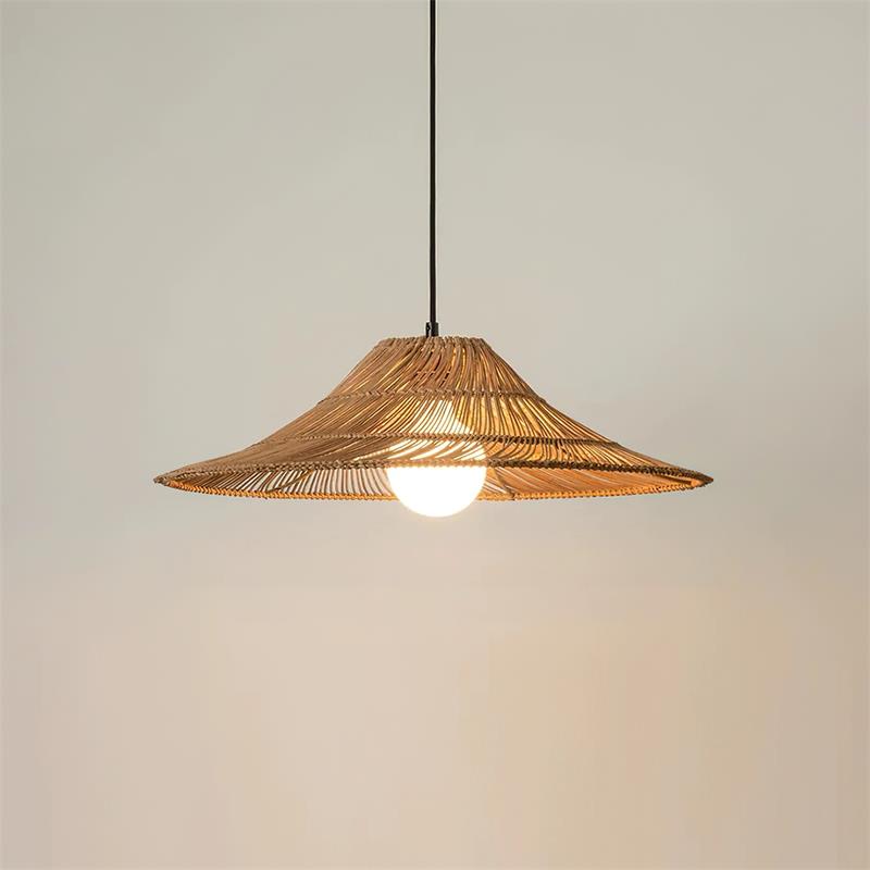Elisa Suspension Rotin Conique Organique - Neutralighting